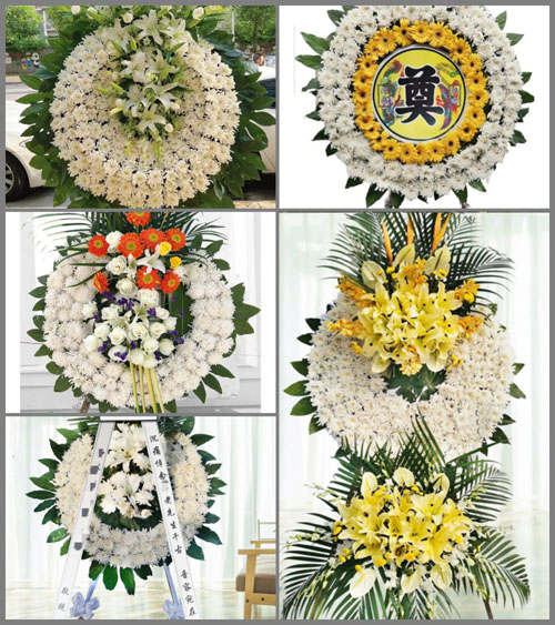 四川成都温江区和盛镇渡口村花圈速递
